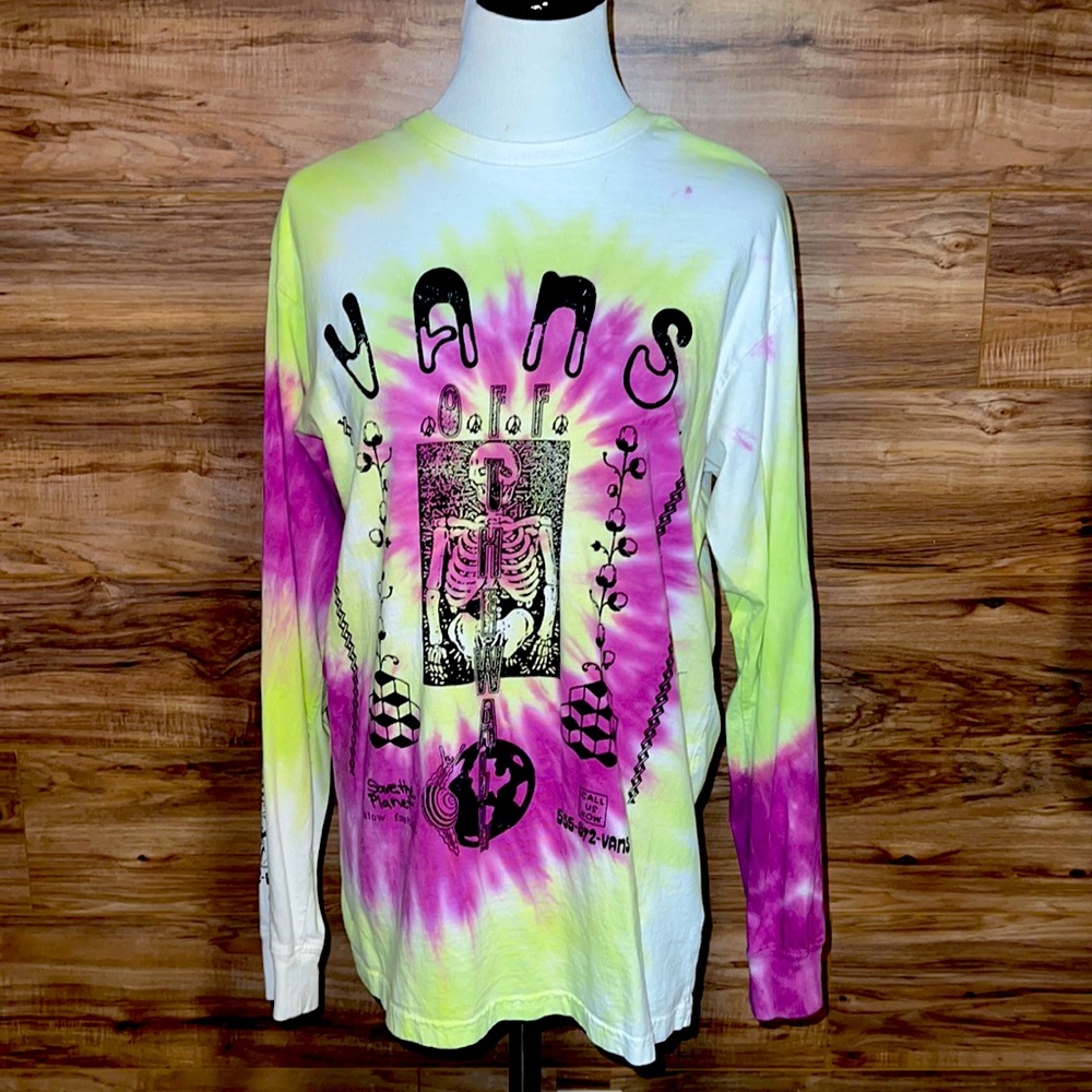 Mens Tie Dye Vans Shirt size Medium